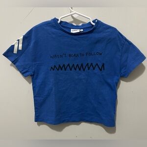 BEAU LOVES Blue Oversized Wasn't Born To Follow Tee